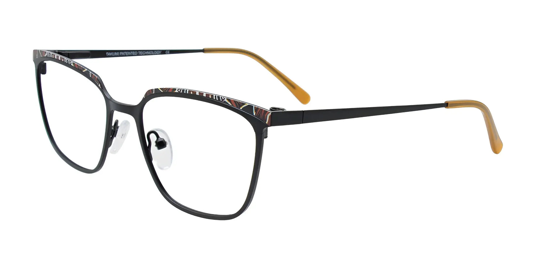 Takumi TK1277 Eyeglasses with Clip-on Sunglasses Black & Mix Patterned Browline Takumi TK1277 Eyeglasses with Clip-on Sunglasses Black & Mix Patterned Browline