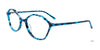 Takumi TK1286 Eyeglasses with Clip-on Sunglasses | Size 54 / Marbled Crystal Blue
