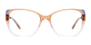Takumi TK1287 Eyeglasses with Clip-on Sunglasses | Size 51 / Transparent Black To Crystal Gradient
