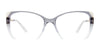 Takumi TK1287 Eyeglasses with Clip-on Sunglasses | Size 51 / Transparent Black To Crystal Gradient
