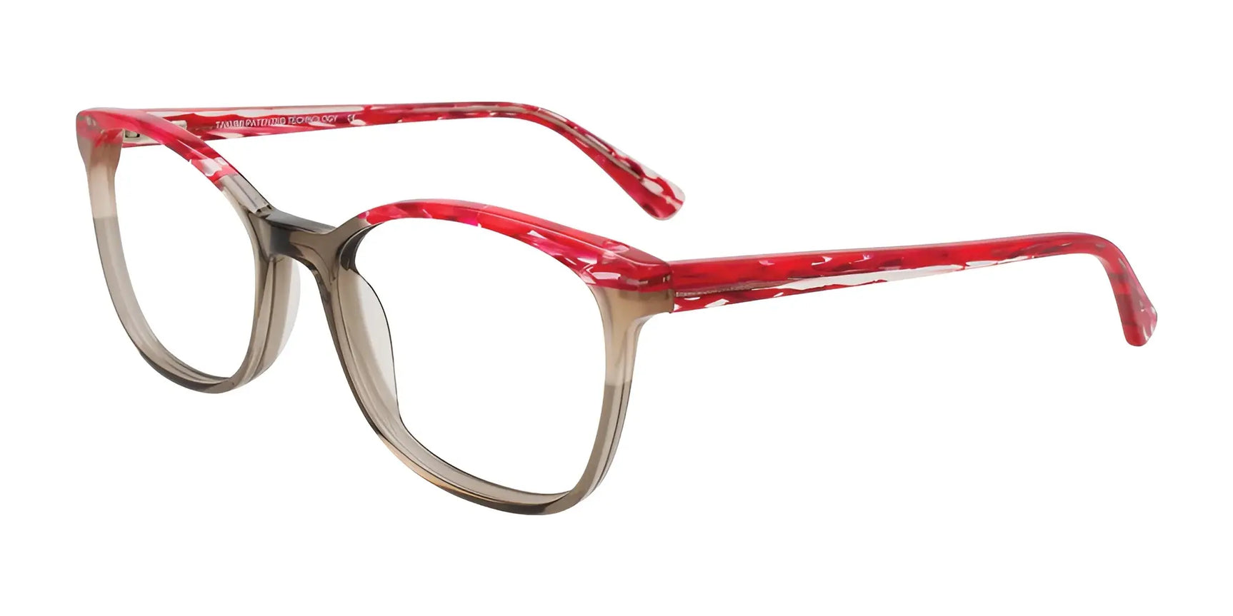 Takumi TK1302 Eyeglasses with Clip-on Sunglasses Grey & Beige & Red Takumi TK1302 Eyeglasses with Clip-on Sunglasses Grey & Beige & Red