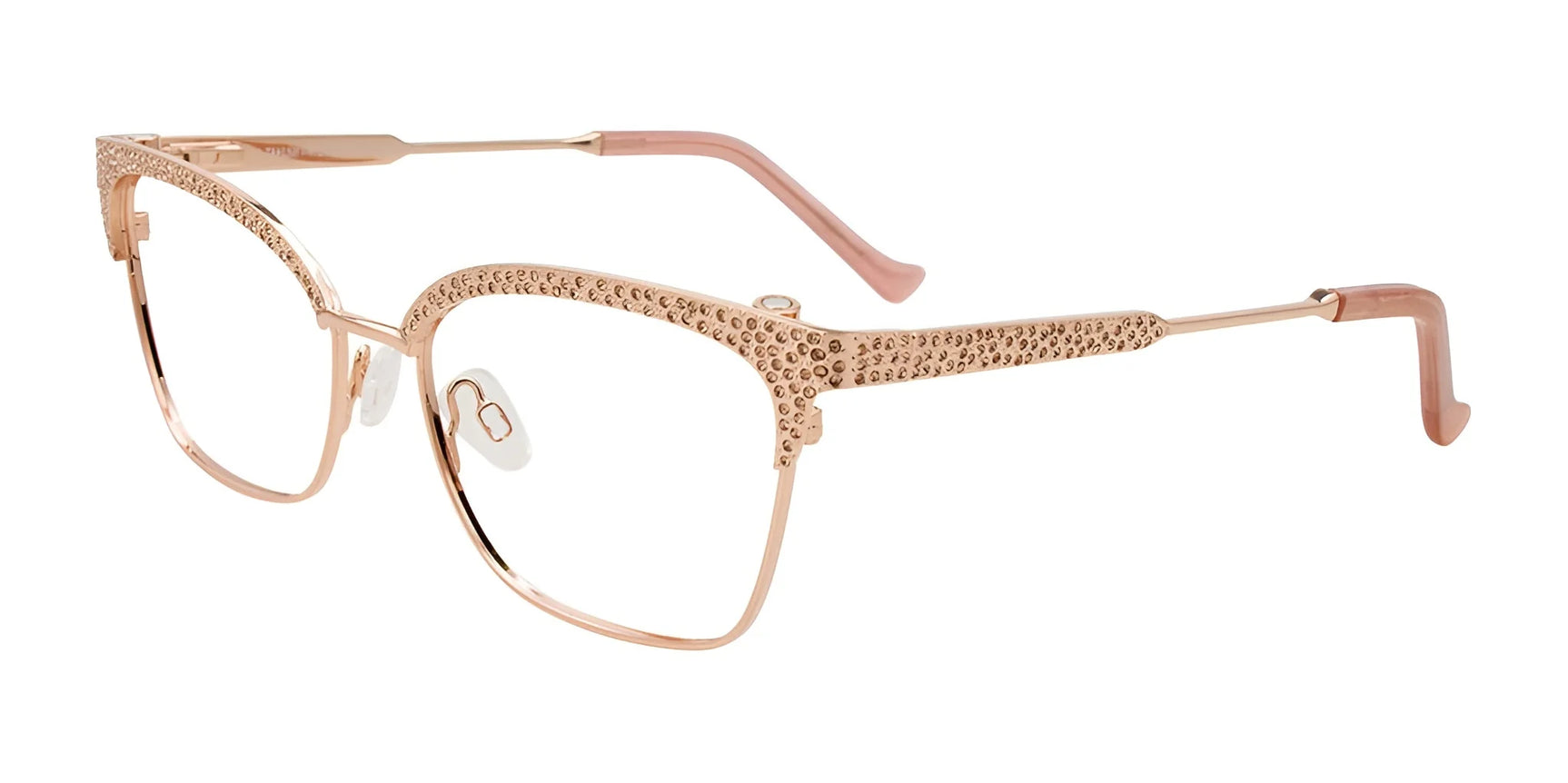Takumi TK1314 Eyeglasses Pink Gold With Crystals Takumi TK1314 Eyeglasses Pink Gold With Crystals