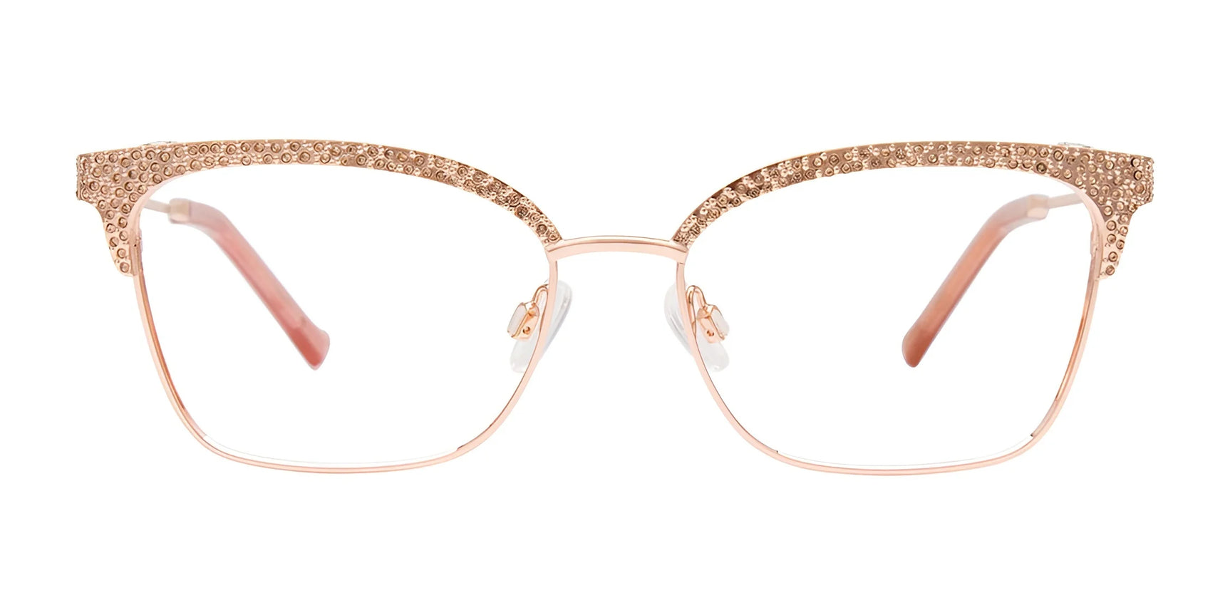 Takumi TK1314 Eyeglasses offer a stunning gold cat-eye design, adorned with sparkling rhinestones on the top rim and sleek temples, all in size 53. They are prescription ready for your convenience. Takumi TK1314 Eyeglasses offer a stunning gold cat-eye design, adorned with sparkling rhinestones on the top rim and sleek temples, all in size 53. They are prescription ready for your convenience.