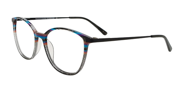 Takumi TK1324 Eyeglasses | Size 50 / Red & Multicolor Lines