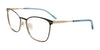 Takumi TK1326 Eyeglasses | Size 53 / Gold & Multicolor Stripes