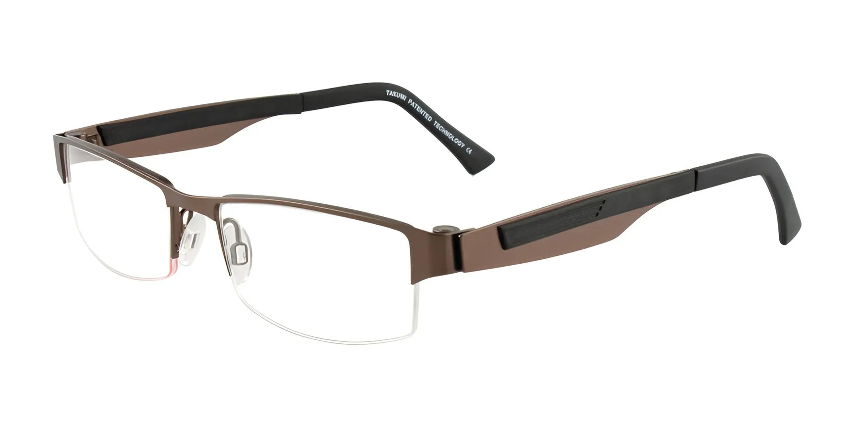 Takumi TK908 Eyeglasses with Clip-on Sunglasses Satin Brown Takumi TK908 Eyeglasses with Clip-on Sunglasses Satin Brown