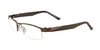 Takumi TK912 Eyeglasses with Clip-on Sunglasses | Size 50 / Satin Dark Brown