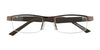 Takumi TK912 Eyeglasses with Clip-on Sunglasses | Size 50 / Satin Dark Brown