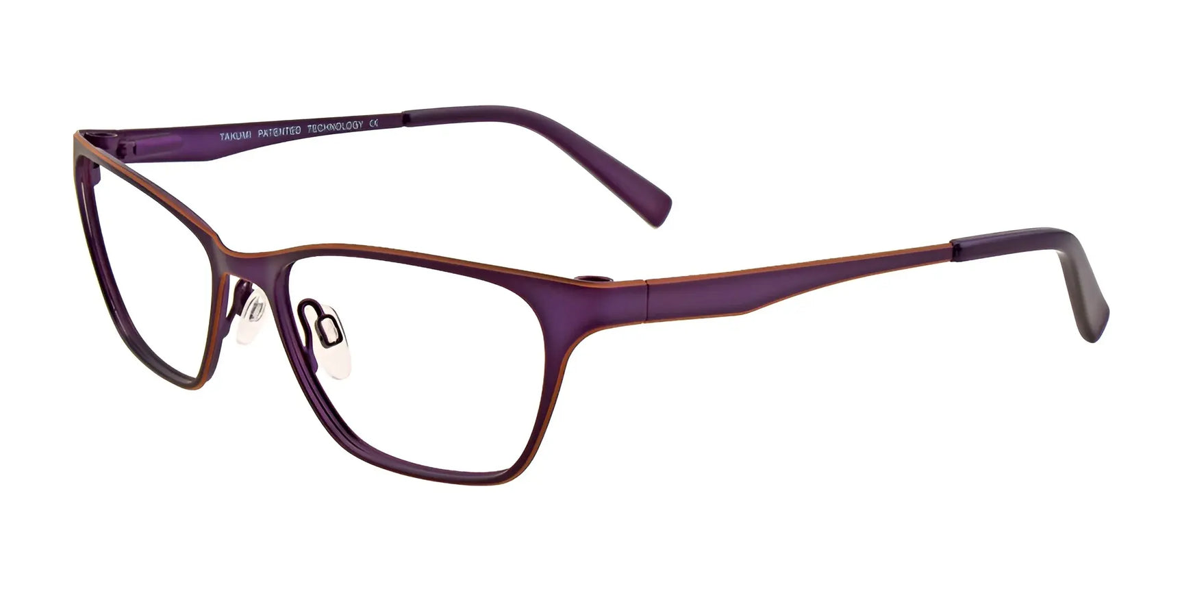 Takumi TK949 Eyeglasses with Clip-on Sunglasses Satin Purple & Caramel Takumi TK949 Eyeglasses with Clip-on Sunglasses Satin Purple & Caramel