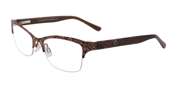Takumi TK972 Eyeglasses with Clip-on Sunglasses | Size 53 / Light & Dark Brown