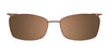 Takumi TK972 Eyeglasses with Clip-on Sunglasses | Size 53 / Light & Dark Brown