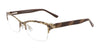 Takumi TK972 Eyeglasses with Clip-on Sunglasses | Size 53 / Light Gold And Brown