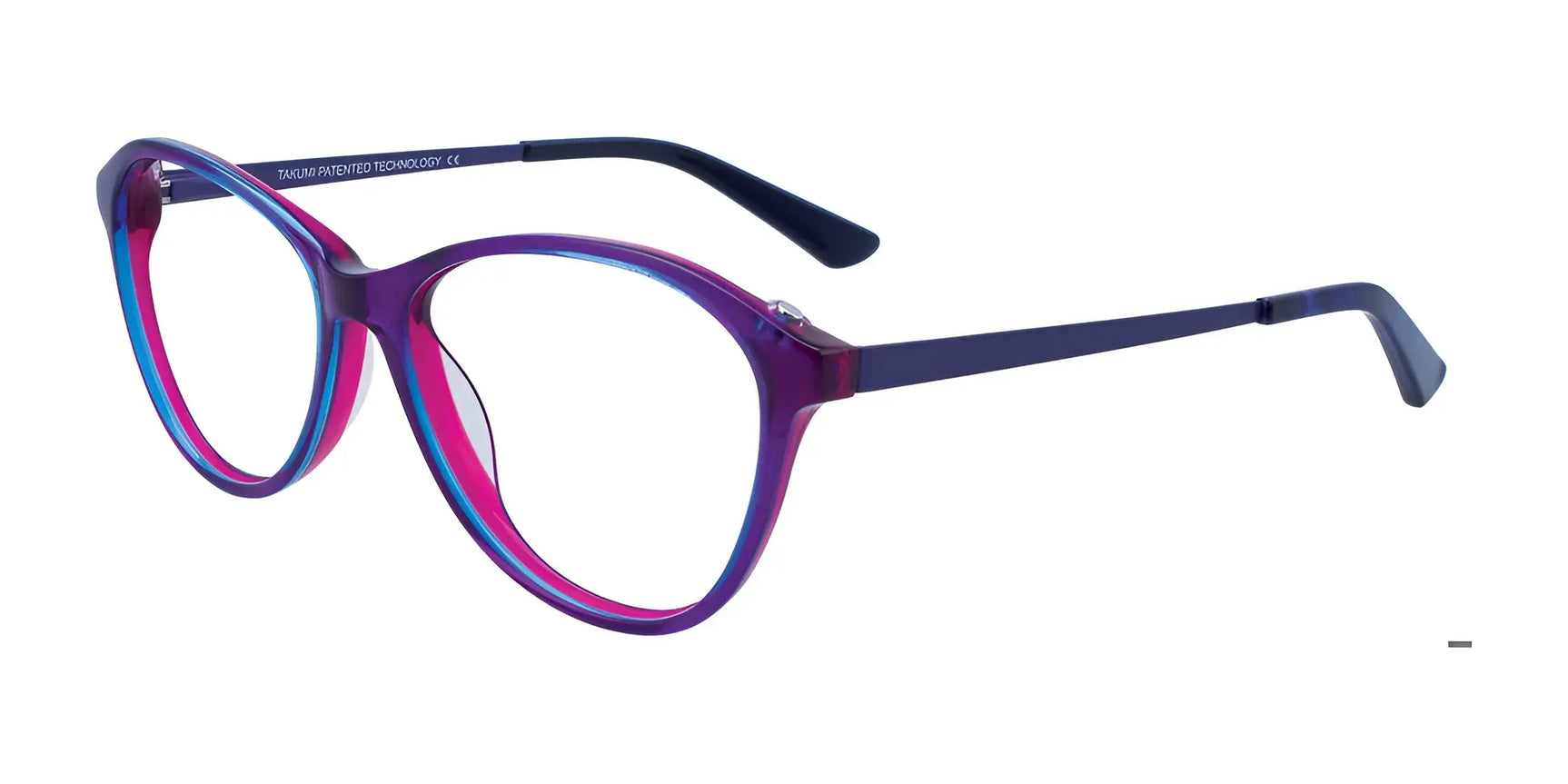 Takumi TK996 Eyeglasses with Clip-on Sunglasses Purple & Pink Takumi TK996 Eyeglasses with Clip-on Sunglasses Purple & Pink