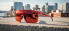 Tifosi Optics SANCTUM Sunglasses / Aqua Shimmer/Smoke Tint with Rose Pink Mirror / Size Regular