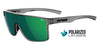 Tifosi Optics SANCTUM Sunglasses / Crystal Smoke/Polarized Smoke Tint with Green Mirror / Size Regular