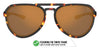 Tifosi Optics SELCA Sunglasses | Size 56 / Black Tortoise/Smoke Tint with Sky Blue Mirror