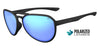 Tifosi Optics SELCA Sunglasses | Size 56 / Blackout/Polarized Smoke Tint with Sky Blue Mirror