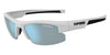 Tifosi Optics SHUTOUT Sunglasses | Size 60 / Matte White with Black / Smoke Tint with Bright Blue Mirror