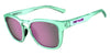 Tifosi Optics SMIRK Sunglasses | Size 49 / Aqua Shimmer / Smoke Tint with Rose Pink Mirror