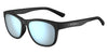 Tifosi Optics SWANK Sunglasses | Size 51 / Satin Black/Smoke Tint with Bright Blue Mirror