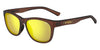 Tifosi Optics SWANK Sunglasses | Size 51 / Woodgrain/Smoke Tint with Yellow Mirror