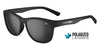 Tifosi Optics SWANK Sunglasses | Size 51 / Satin Black/Polarized Smoke Tint