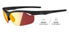 Tifosi Optics VELOCE Sunglasses | Size 72 / Blackout/Clarion Red Fototec