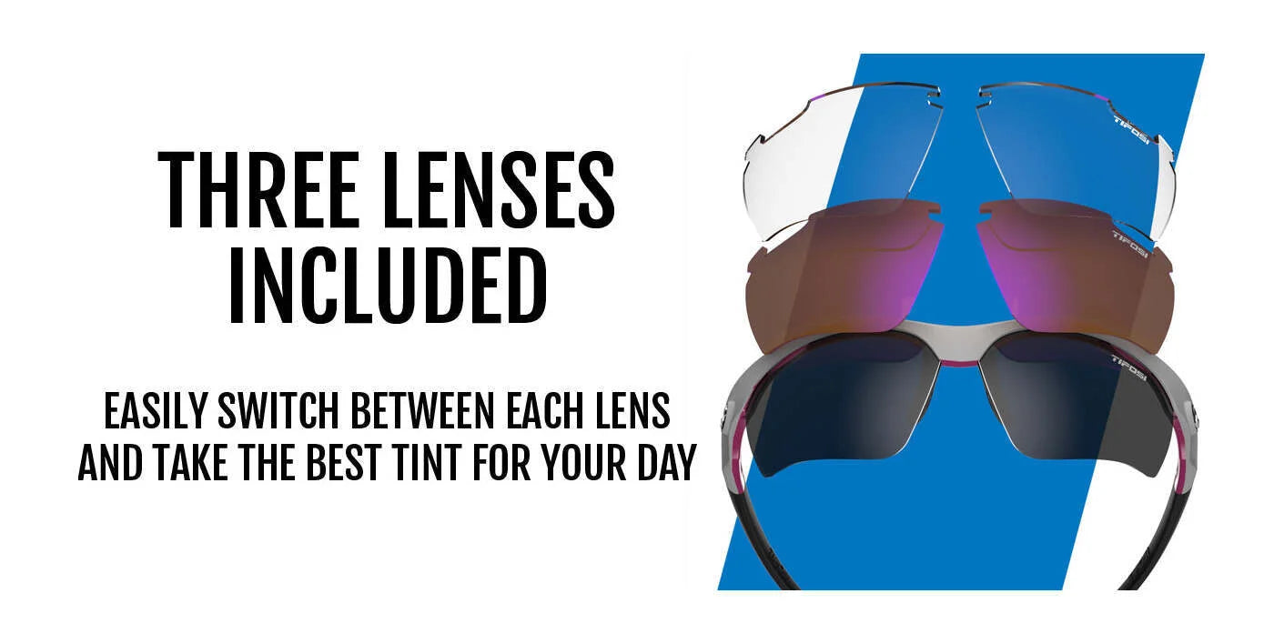 The Tifosi Optics VERO Sunglasses | Size 64, featuring "Three Lenses Included," are ideal for multi-sport activities and fit smaller faces comfortably. The Tifosi Optics VERO Sunglasses | Size 64, featuring "Three Lenses Included," are ideal for multi-sport activities and fit smaller faces comfortably.