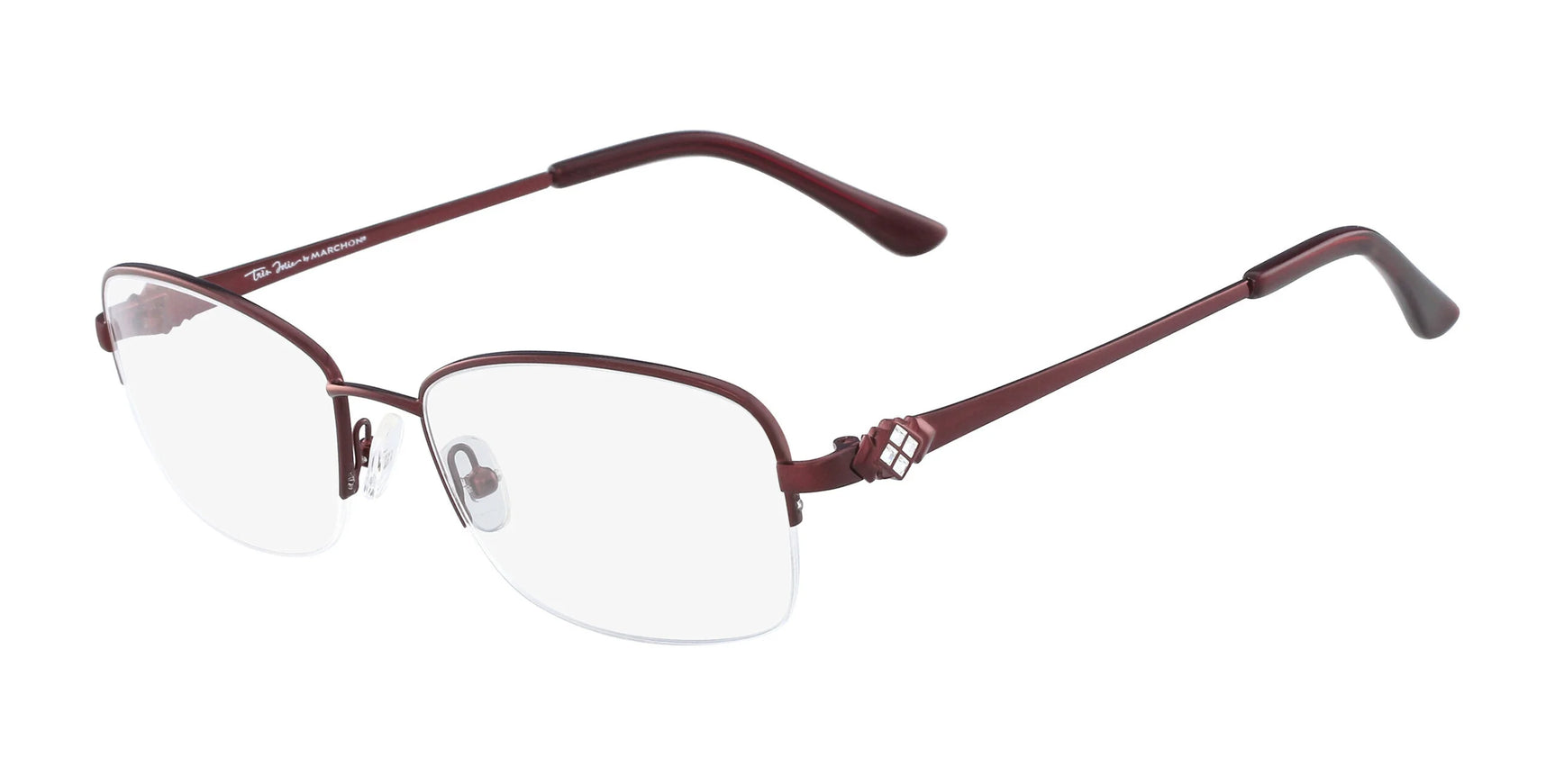 Marchon NYC TRES JOLIE 173 Eyeglasses Burgundy Marchon NYC TRES JOLIE 173 Eyeglasses Burgundy