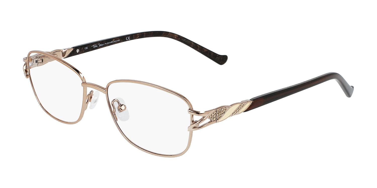 Marchon NYC TRES JOLIE 195 Eyeglasses Light Brown Marchon NYC TRES JOLIE 195 Eyeglasses Light Brown