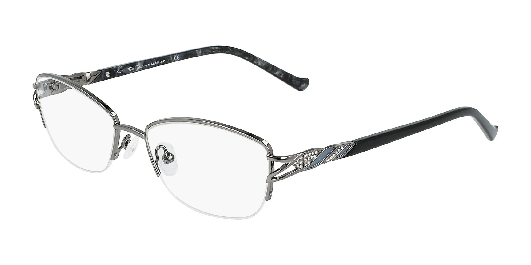 Marchon NYC TRES JOLIE 194 Eyeglasses Gunmetal Marchon NYC TRES JOLIE 194 Eyeglasses Gunmetal
