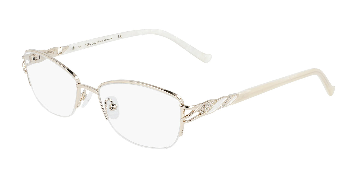 Marchon NYC TRES JOLIE 194 Eyeglasses Light Gold Marchon NYC TRES JOLIE 194 Eyeglasses Light Gold