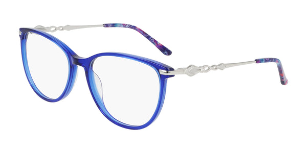 Marchon NYC TRES JOLIE 209 Eyeglasses | Size 55 / Blue Crystal