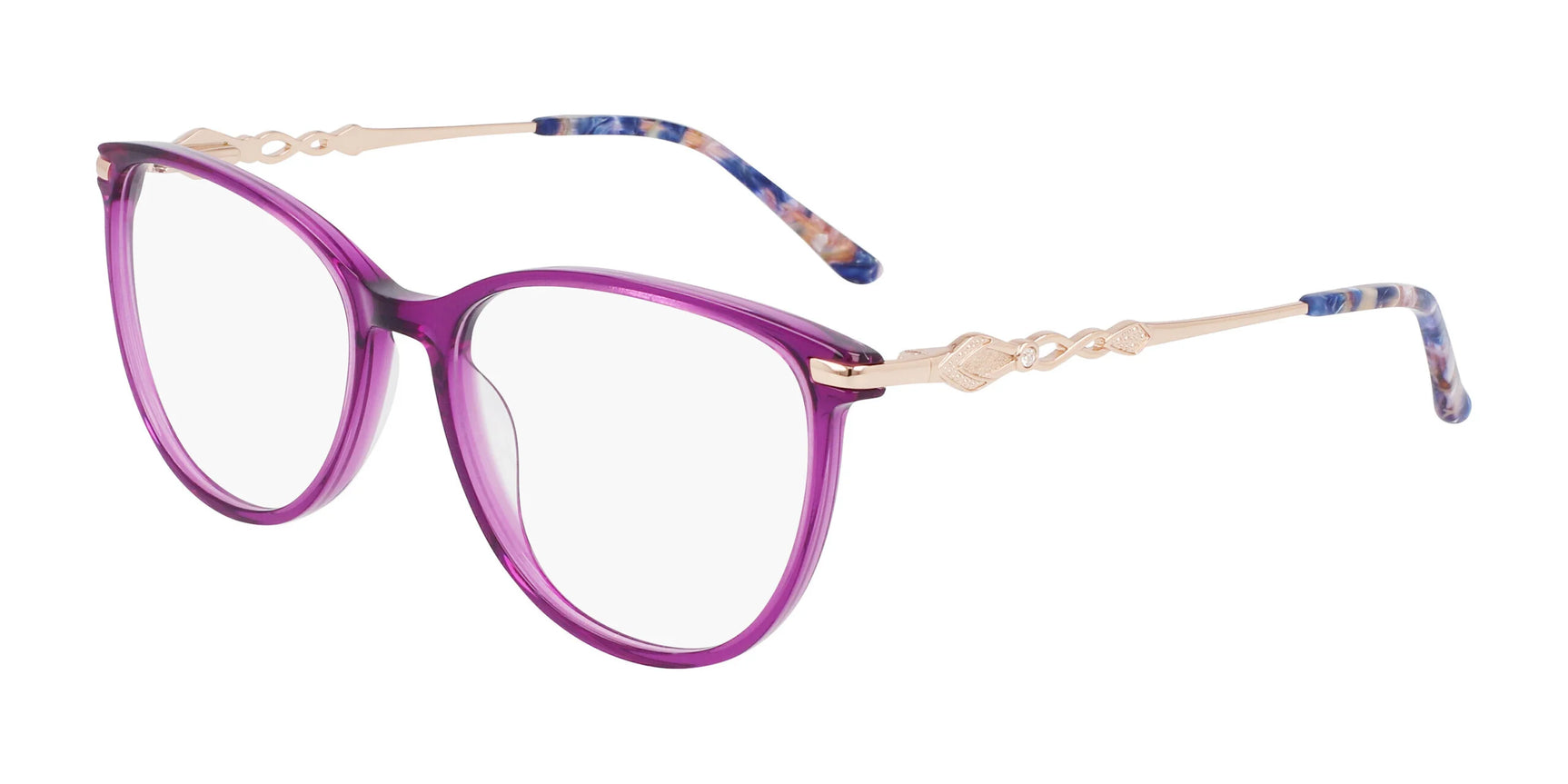 Marchon NYC TRES JOLIE 209 Eyeglasses Plum Crystal Marchon NYC TRES JOLIE 209 Eyeglasses Plum Crystal