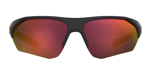Under Armour 0001 Sunglasses / Size 72 / Matte Black Orange / Red Multilayer Oleophobic