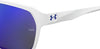 Under Armour DOMINATE Sunglasses | Size 62 / Matte Whiteblue / Blue Multilayer Oleophobic