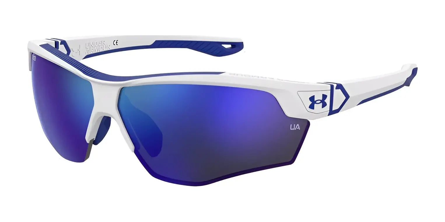 Under Armour YARD DUAL JR Sunglasses Matte Whiteblue / Blue Multilayer Oleophobic Under Armour YARD DUAL JR Sunglasses Matte Whiteblue / Blue Multilayer Oleophobic