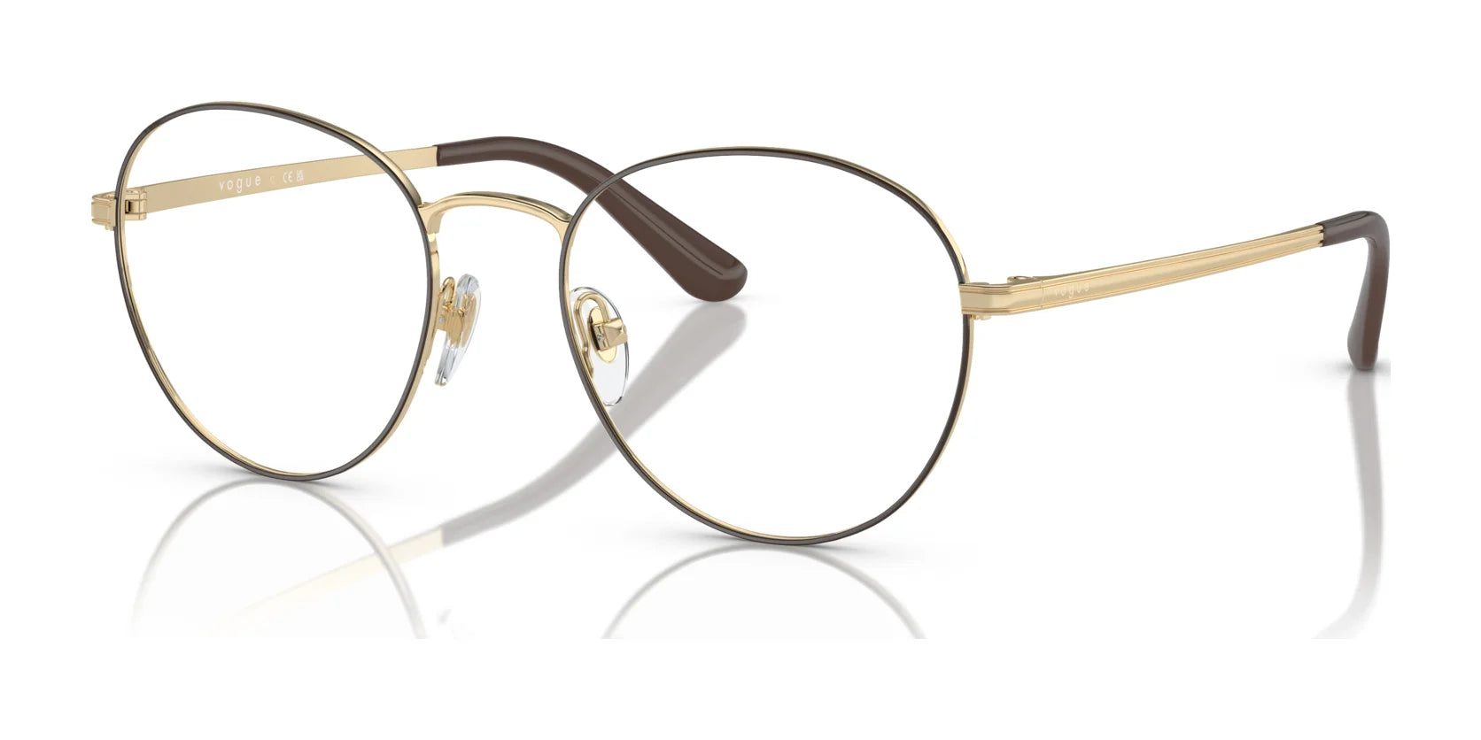 Vogue VO4024 Eyeglasses Top Brown / Pale Gold Vogue VO4024 Eyeglasses Top Brown / Pale Gold