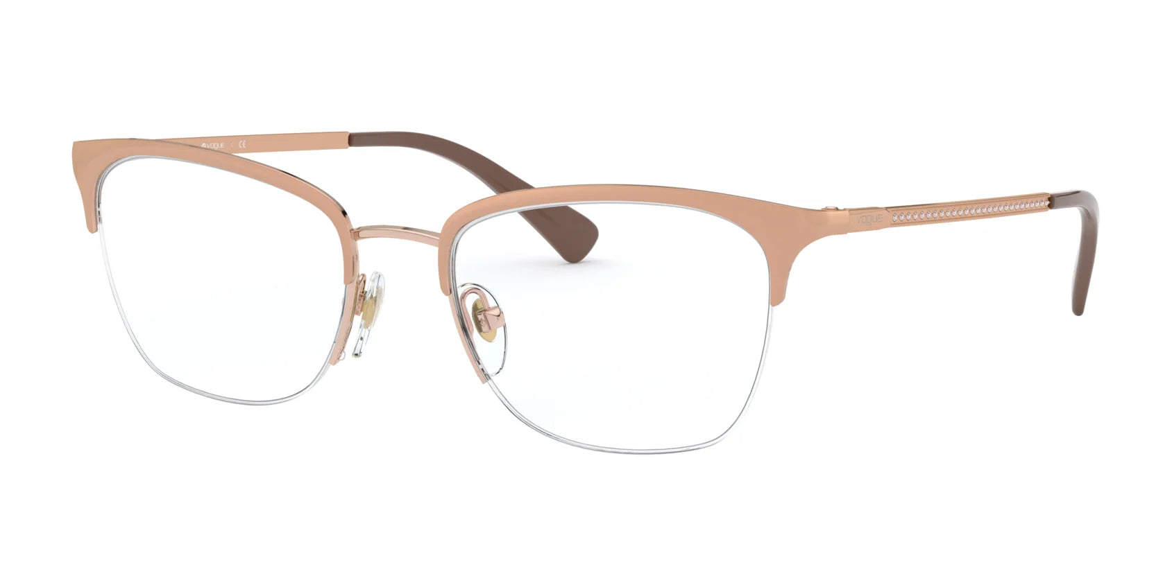 Vogue VO4144B Eyeglasses Brushed Rose Gold / Rose Gold Vogue VO4144B Eyeglasses Brushed Rose Gold / Rose Gold