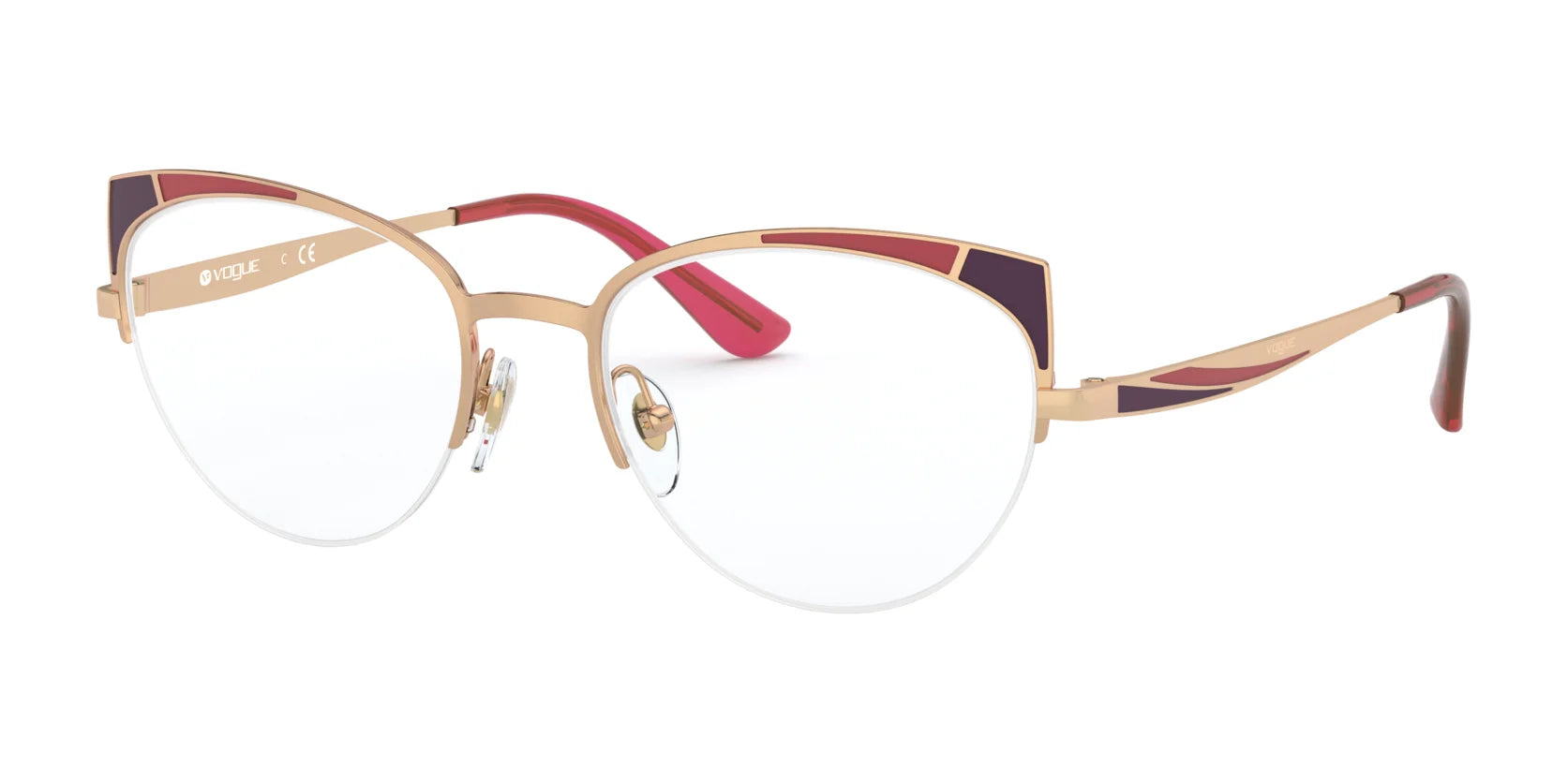 Vogue VO4153 Eyeglasses Top Matte Bordeaux / Rose Gold Vogue VO4153 Eyeglasses Top Matte Bordeaux / Rose Gold