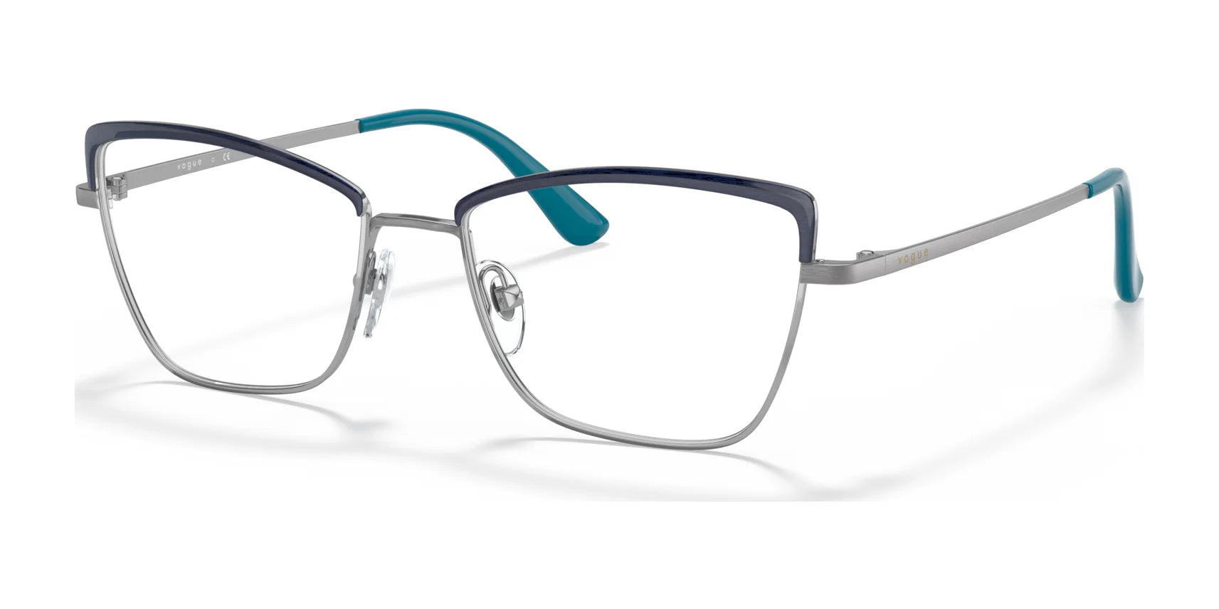 Vogue VO4185 Eyeglasses Brushed Light Blue / Silver Vogue VO4185 Eyeglasses Brushed Light Blue / Silver