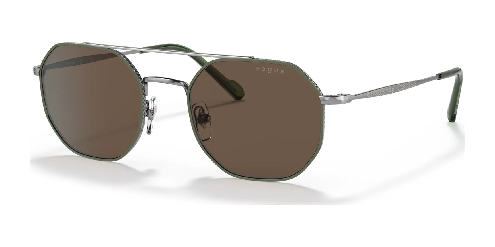 Vogue VO4193S Sunglasses Top Green / Gunmetal / Dark Brown Vogue VO4193S Sunglasses Top Green / Gunmetal / Dark Brown
