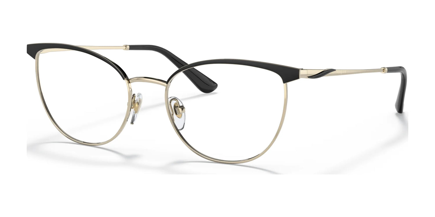 Vogue VO4208 Eyeglasses Top Black / Pale Gold Vogue VO4208 Eyeglasses Top Black / Pale Gold
