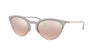 Vogue VO5287S Sunglasses / Top Grey / Transparent Pink №27587E / Pink Mirror Gradient Silver (1N 44.5%) / Size 54