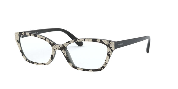 Vogue VO5289 Eyeglasses / Top Black Texture Beige / Grey №2768 / Size 53