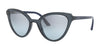 Vogue VO5294S Sunglasses | Size 55 / Top Transparent Blue/Blue №27647C / Light Azure Mirror Gradient Black (1N 58%)