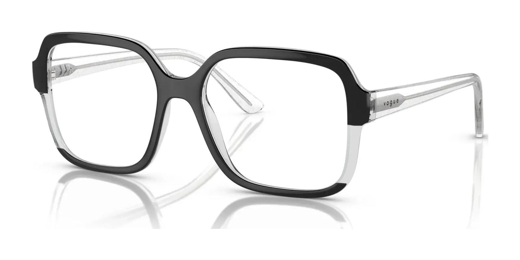 Vogue VO5555F Eyeglasses Top Black / Transparent Vogue VO5555F Eyeglasses Top Black / Transparent