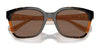 Vogue VO5558S Sunglasses | Size 55 / Brown/Transparent Rose Glitter / Grey Gradient Brown (Polarized) (3P 14%) №3136T5