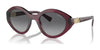 Vogue VO5576SB Sunglasses | Size 52 / Transparent Cherry / Gradient Grey (Polarized) (3P 13%) №2989T3