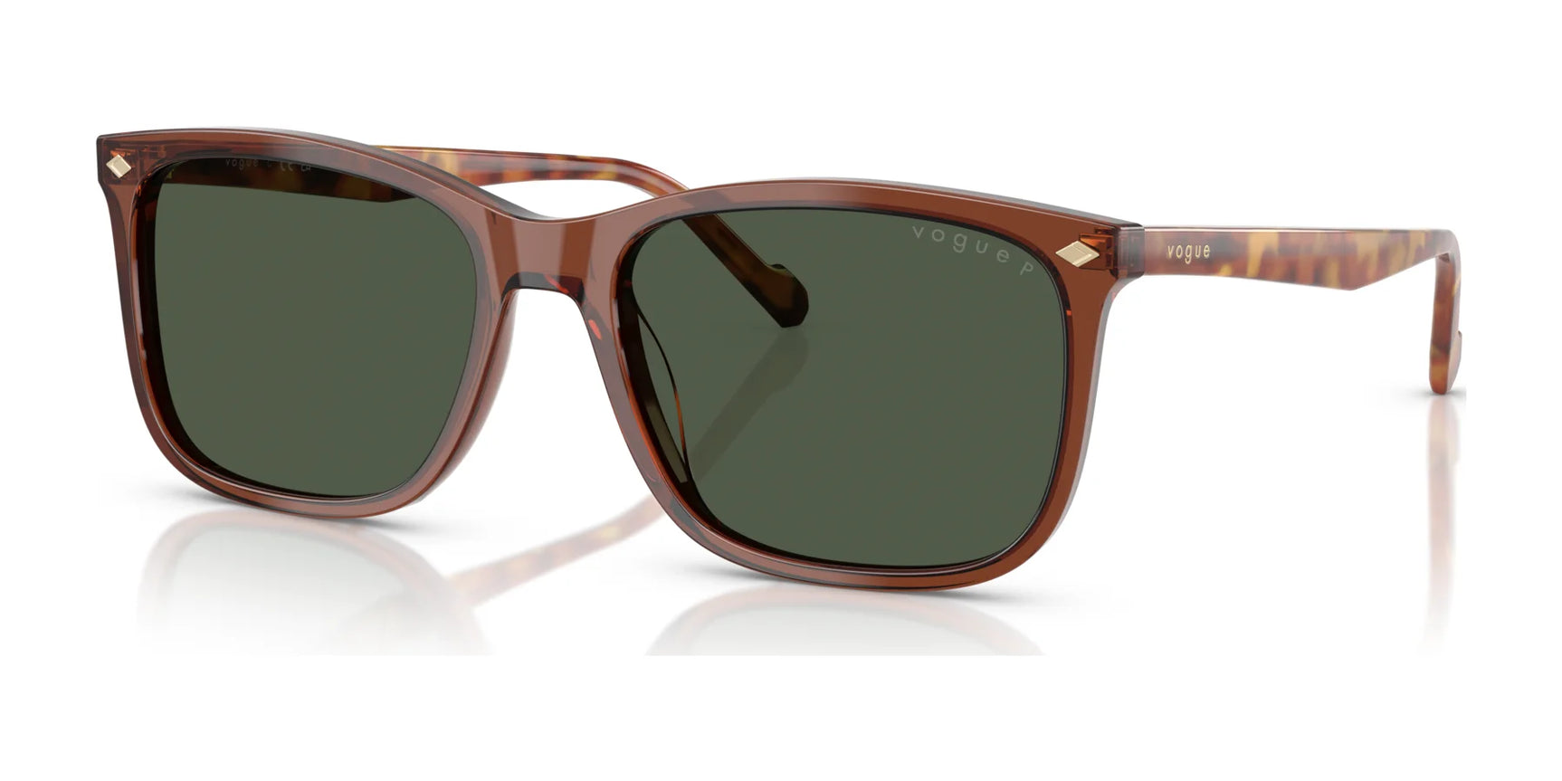 Vogue VO5618S Sunglasses Transparent Brown / Dark Green (Polarized) Vogue VO5618S Sunglasses Transparent Brown / Dark Green (Polarized)
